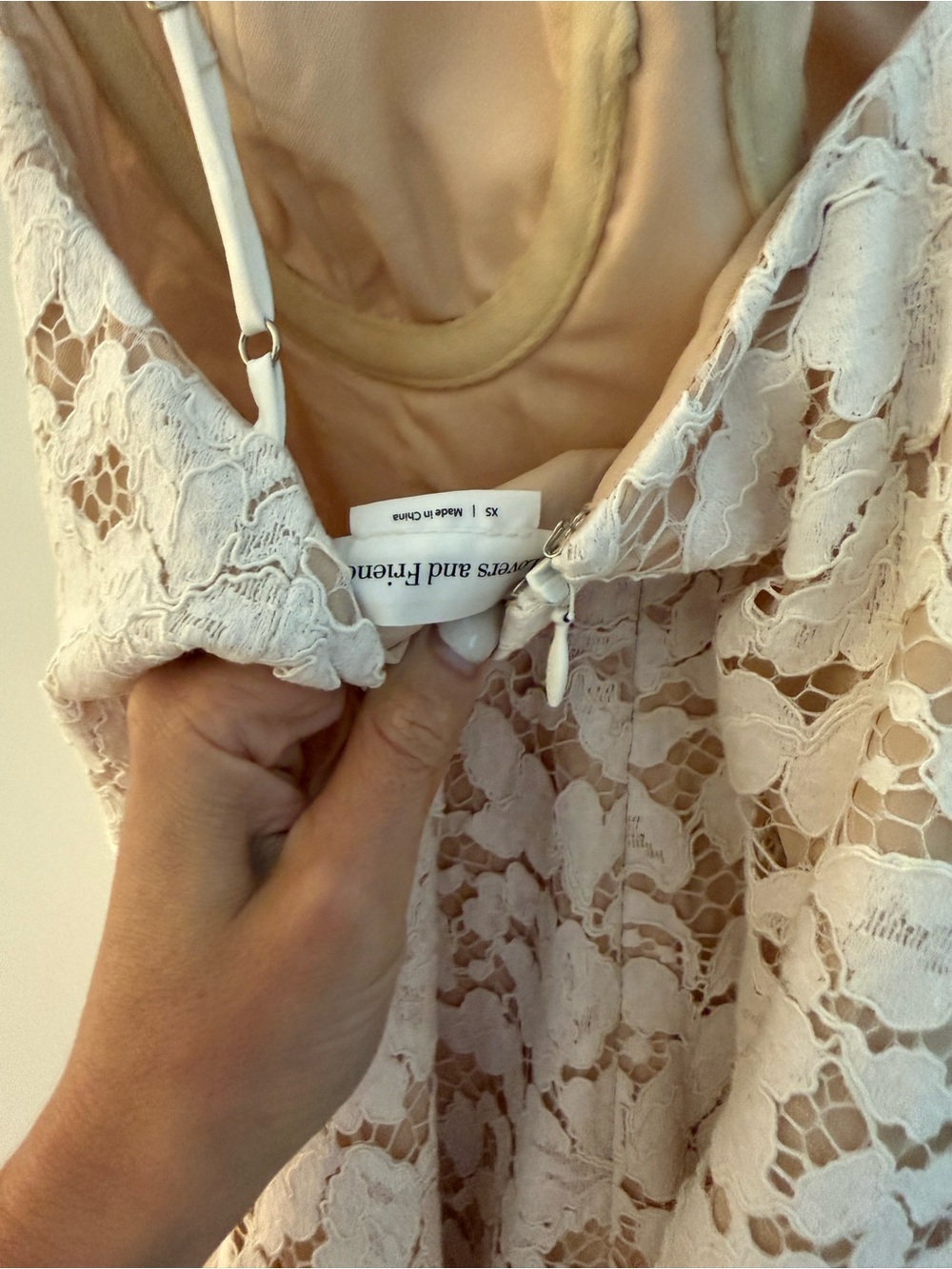 Lovers + Friends Blush Lace Maxi Dress